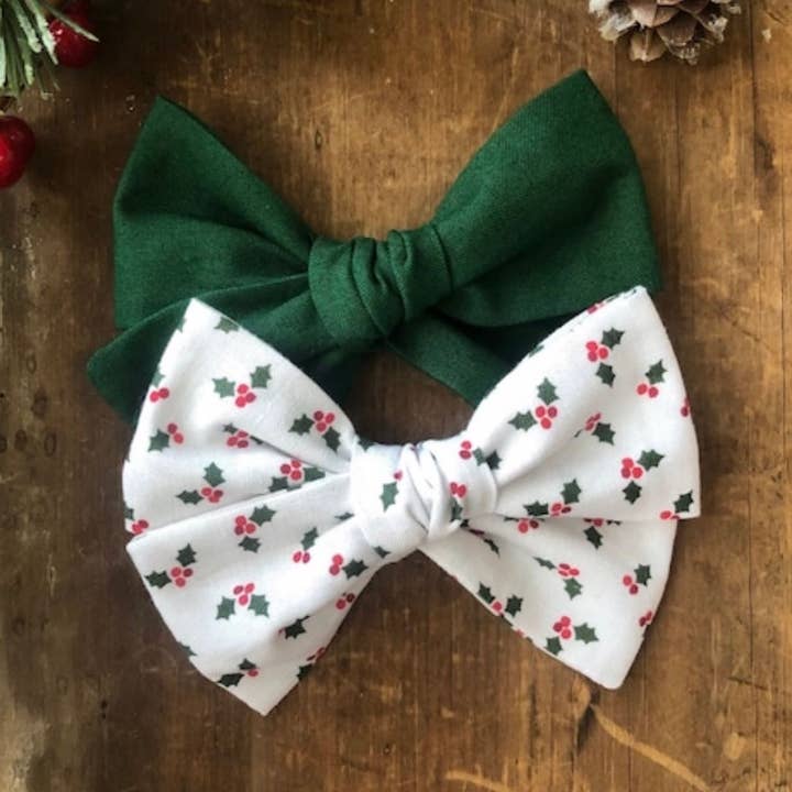 Christmas Hair Bows for Babies and Toddler Girls for wholesale by Brynn + Me