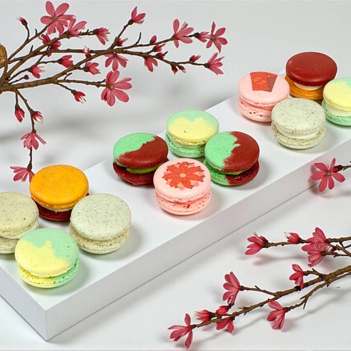 Imperial New Year Assortment — 50 Fresh Macarons for wholesale by macaron centrale