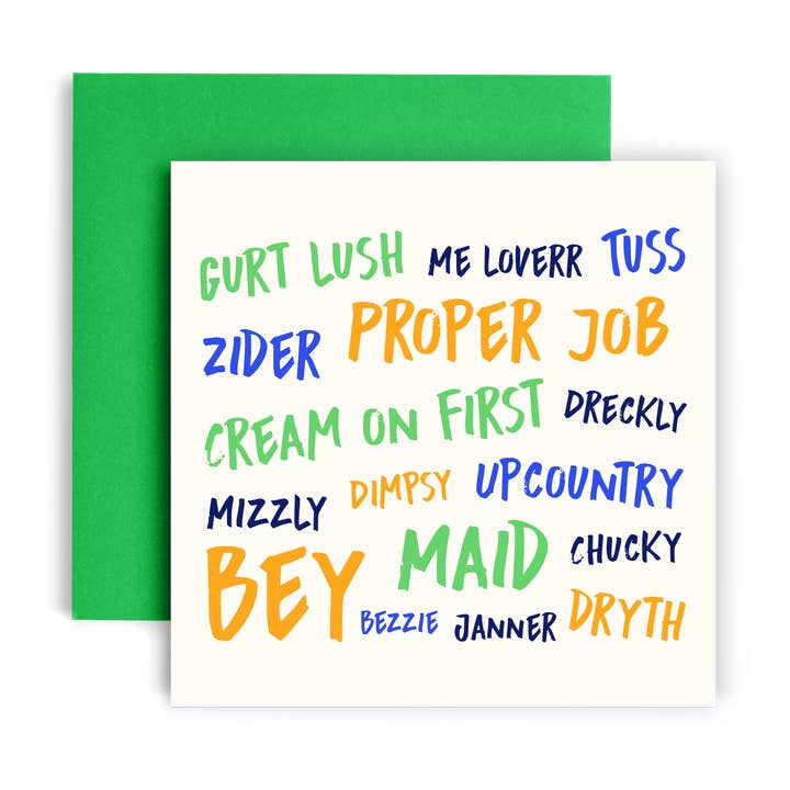 Funny Devon Birthday Card Regional Slang for wholesale by Huxters
