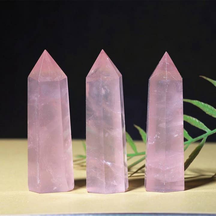 Rose Quartz Crystal Point Hex Tower_CWMM8100 for wholesale by ACCITY