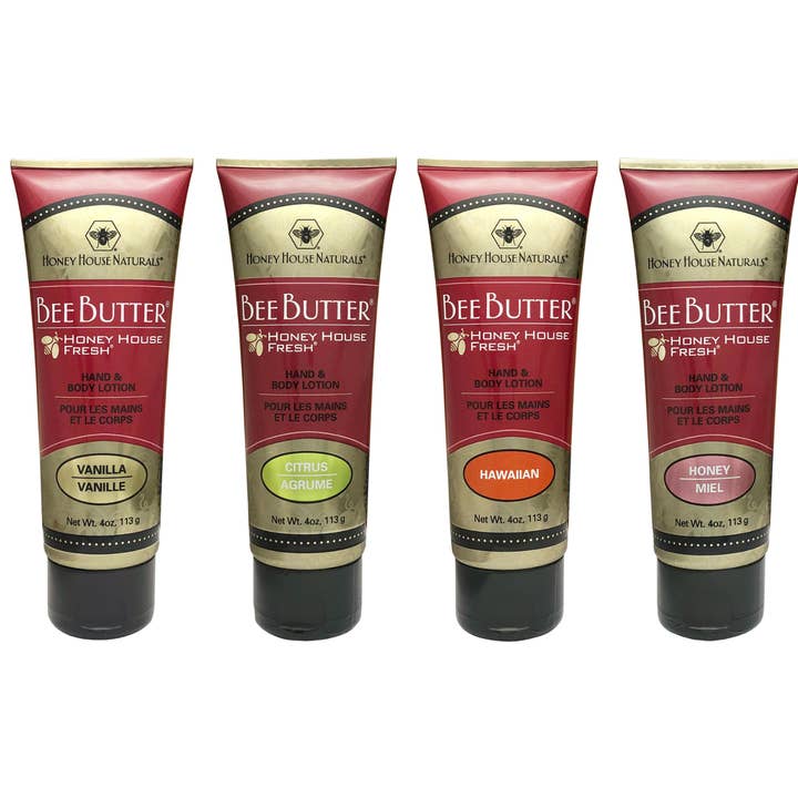 Honey House Naturals - Wholesale Body Balm/Butter - Bee Butter Cream TUBE - Set of 12 - FREE Tester