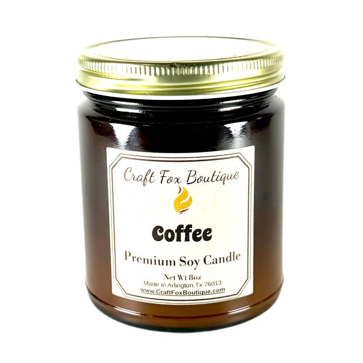 Kaffee 8oz Sojakerze für den Großhandel von Craft Fox Boutique