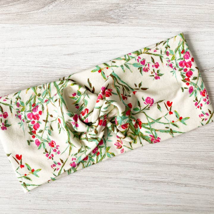 Vine Floral Twist Headband for wholesale by Macie & Me