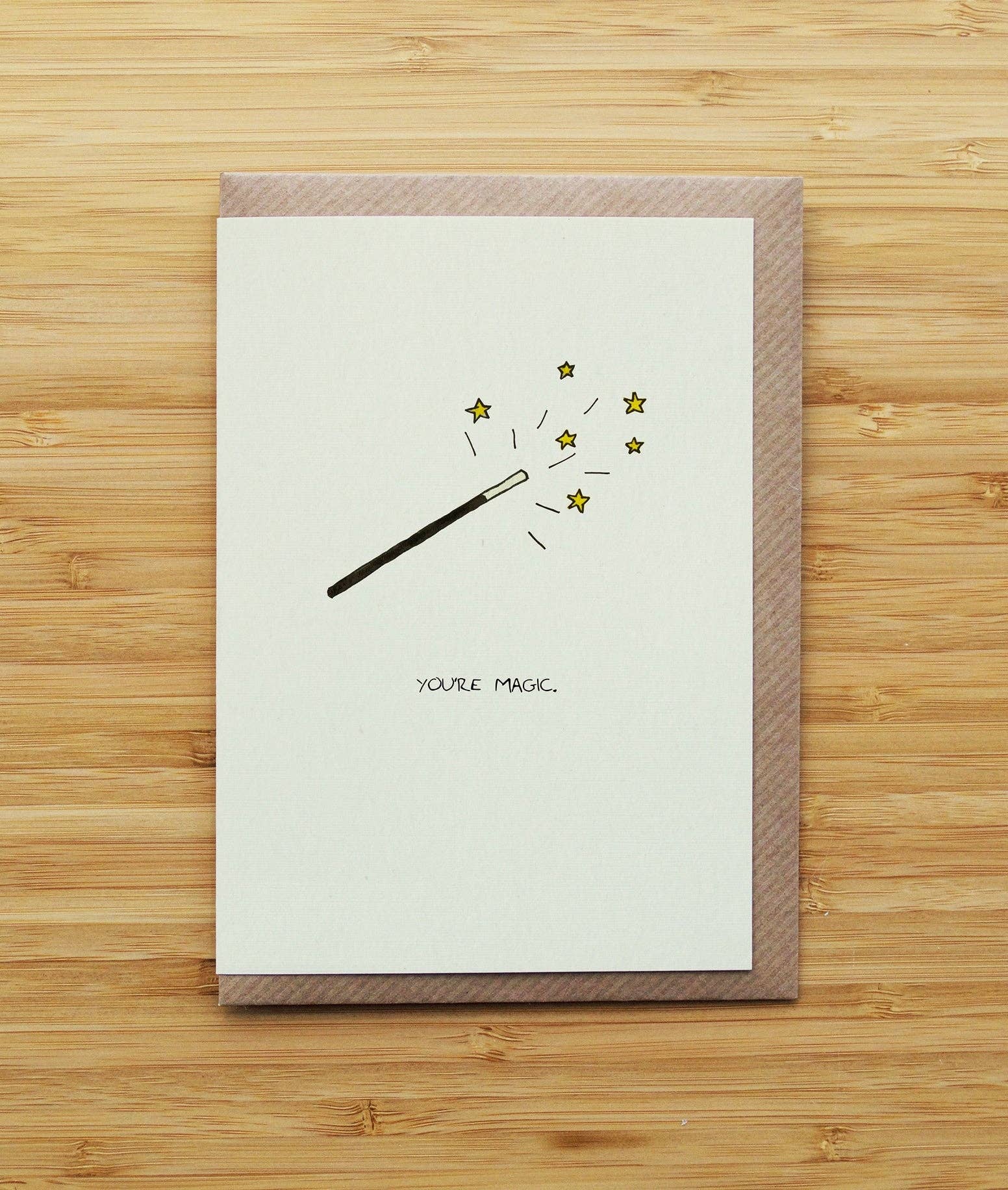 RossJDesigns - Wholesale Everyday Greeting Card - Wand Card - You're Magic - Harry Potter - Recycled Card0