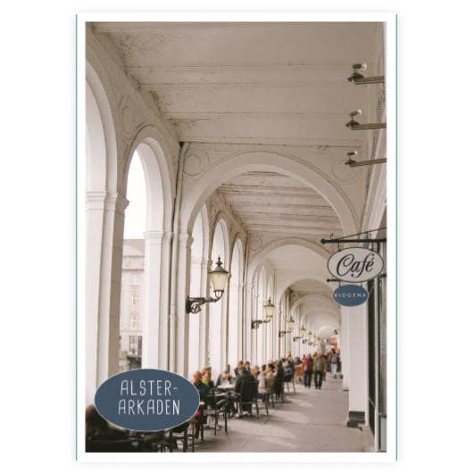 Amburgo Alsterarkaden | Cartolina per la vendita all'ingrosso da parte di Hey!Cards GmbH & Co. KG