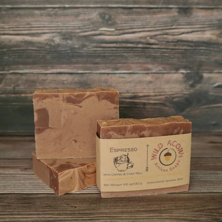 Espresso Soap with Goat Milk for wholesale by Wild Acorn Artisan Soaps LLC