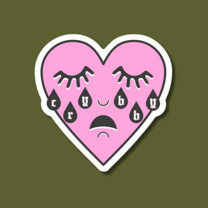 STICKER - CRY BABY IN PINK for wholesale by Goldenhour Goods