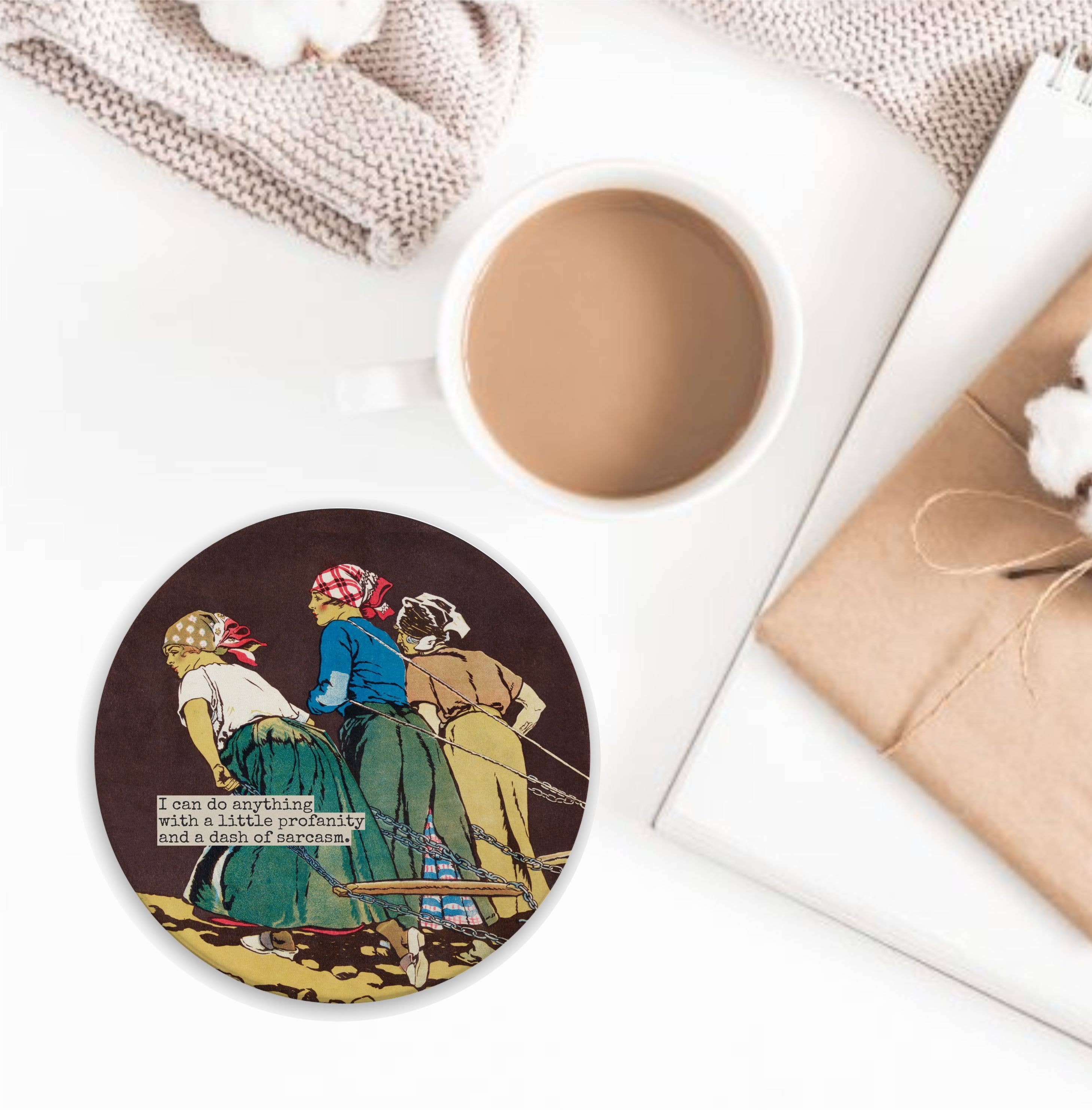 Giftologie - Wholesale Coasters - Mid-Century Modern, Sarcasm Coaster - Funny Quote  1