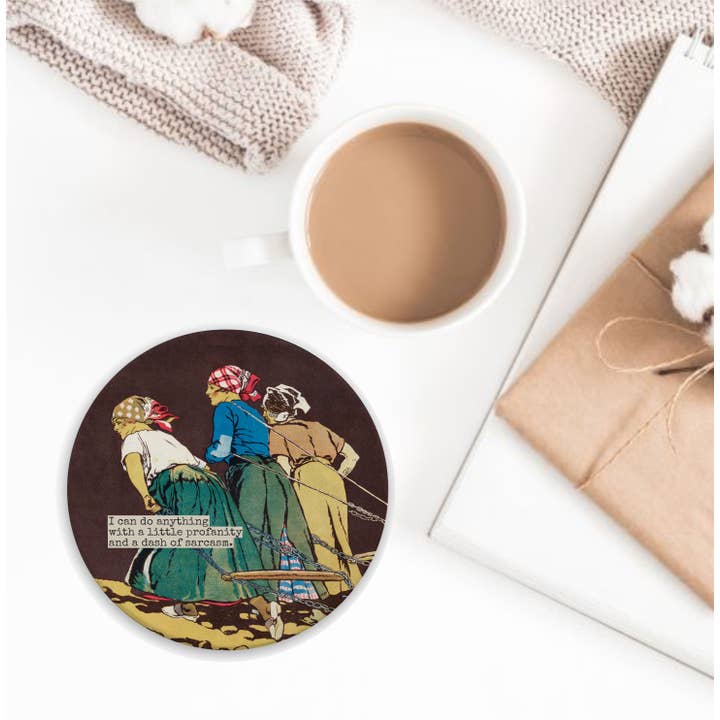 Giftologie - Wholesale Coasters - Mid-Century Modern, Sarcasm Coaster - Funny Quote 1