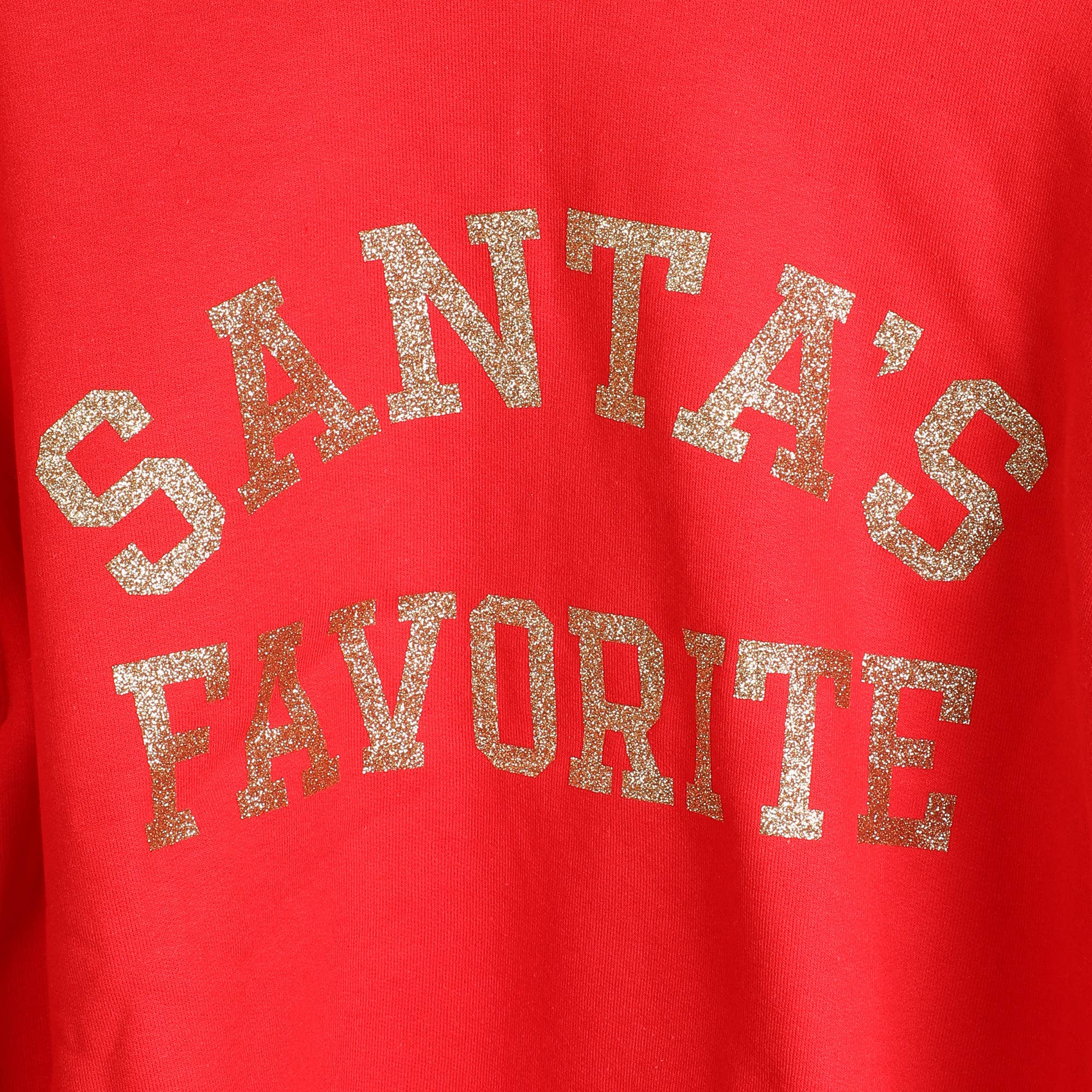 Fashion City - Wholesale Sweatshirt - Unisex - Santa's Favorite Glitter Logo Fleece Sweatshirt3