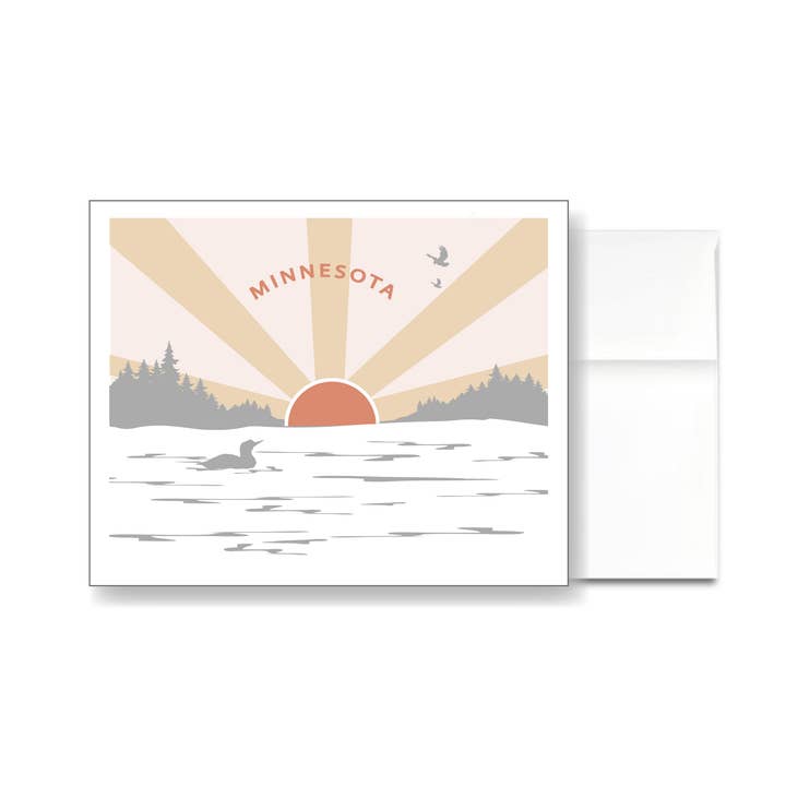 Joli huard au coucher du soleil sur le lac pour la vente par Little Dorset Shop