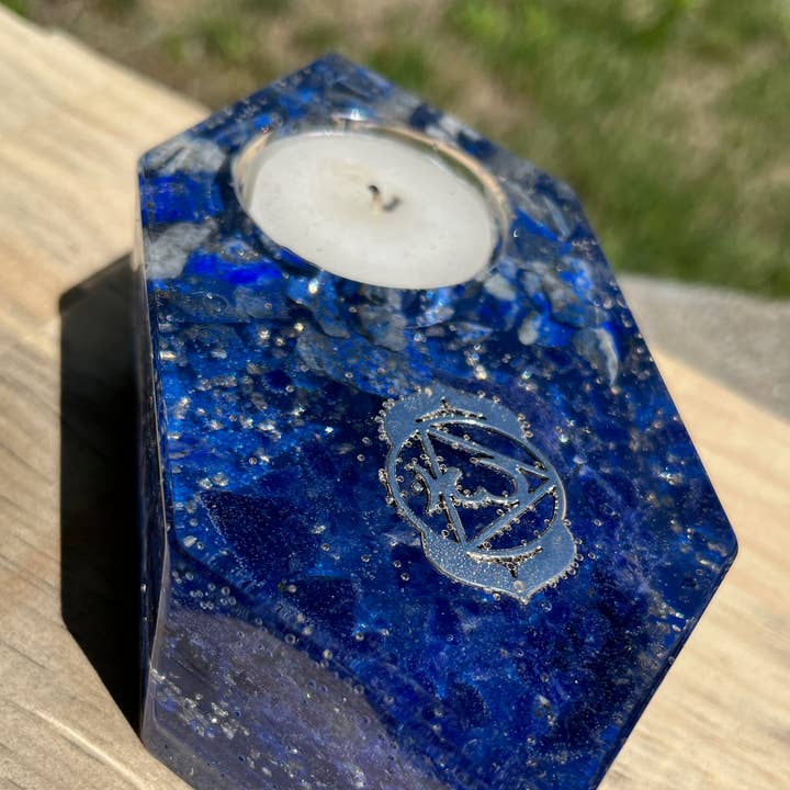 Orgonics by Driftwood Works Inc - Wholesale Candle Holder - CHAKRA-THIRD EYE Candle Holder6