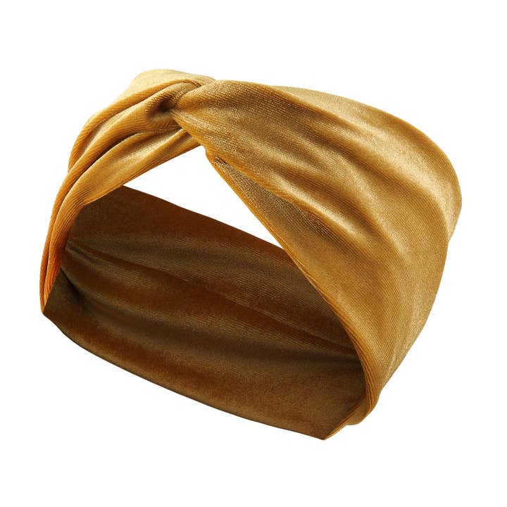 Bandeau en velours doré pour la vente par Emilie collection