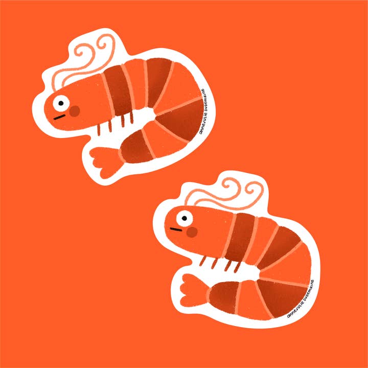 Autocollant Crevette for wholesale by Anne-Julie Dudemaine