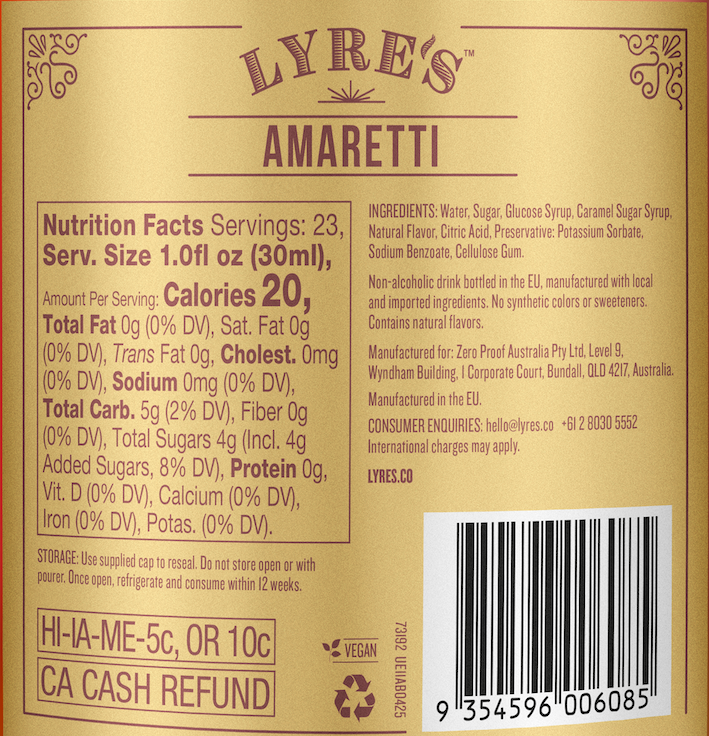 Zepeim - Vendita all'ingrosso Vino/Birra/Liquori analcolici - Lyre's - Amaretti4