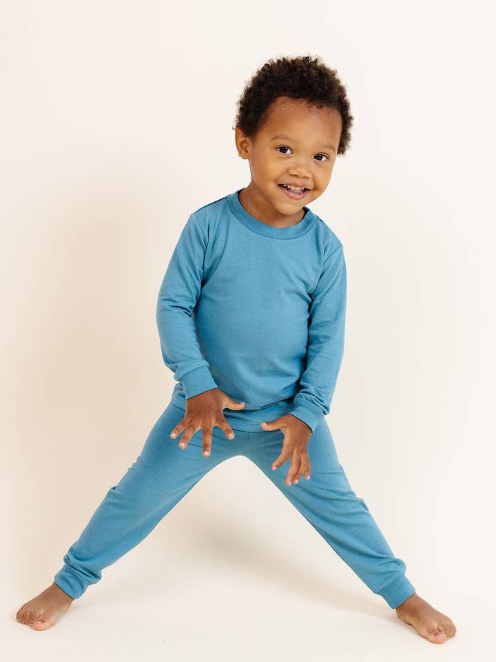 Conjunto de pijama definitivo en verde azulado para venta al por mayor de Lark