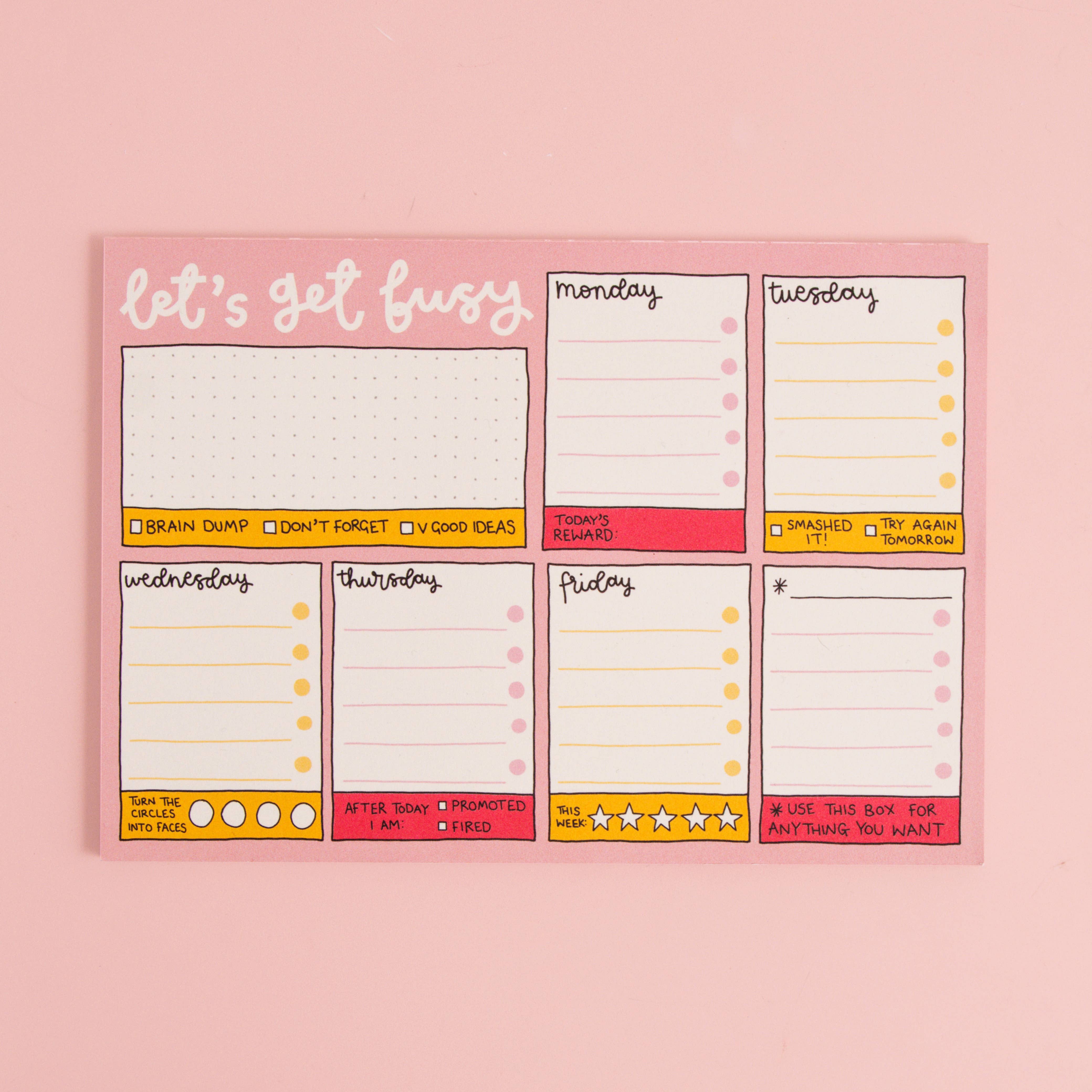 Oh, Laura - Wholesale Planner - a5 notepad - week planner - let's get busy