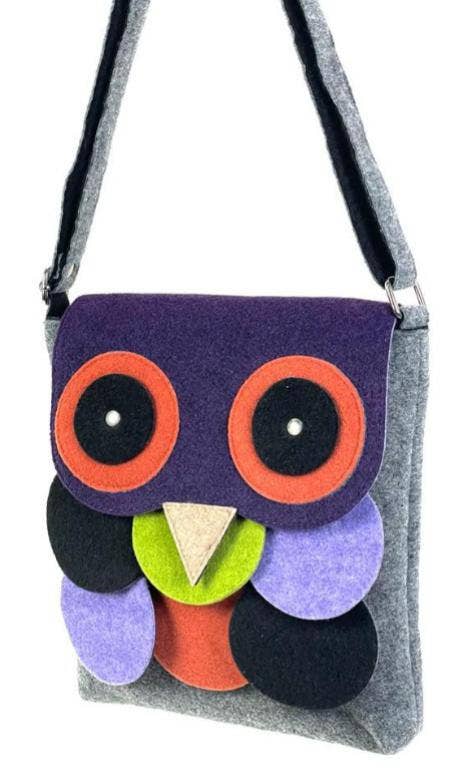 Chenson & Gorett - Wholesale Top Handle Bag - Women's - Owl Design Bag with Embroidered Felt. B2B Sale 579474