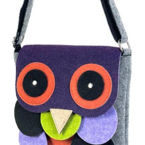 Chenson & Gorett - Wholesale Top Handle Bag - Women's - Owl Design Bag with Embroidered Felt. B2B Sale 579474