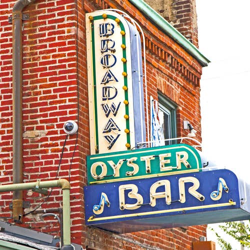 Broadway Oyster Bar Coaster for wholesale by South Austin Gallery