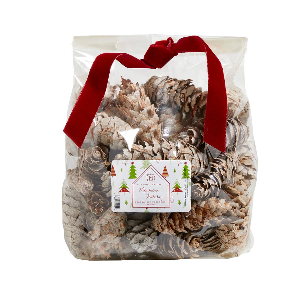 Hillhouse Naturals/Field+Fleur - Vendita all'ingrosso Pot-pourri - Coni Bianchi Potpourri Festivo Più Allegro 17oz. Ctn.80