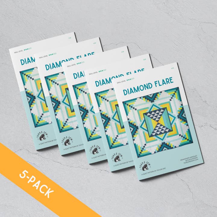Diamond Flare - Paper Pattern for wholesale by Toad & Sew