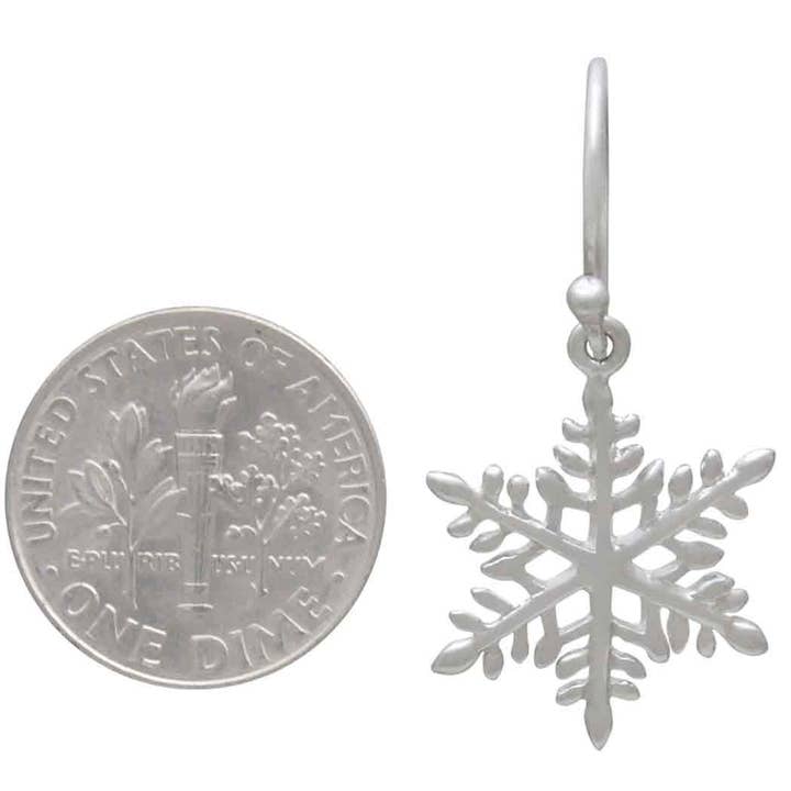 Nina Designs - Wholesale Dangle Earrings - Sterling Silver Snowflake Dangle Earrings