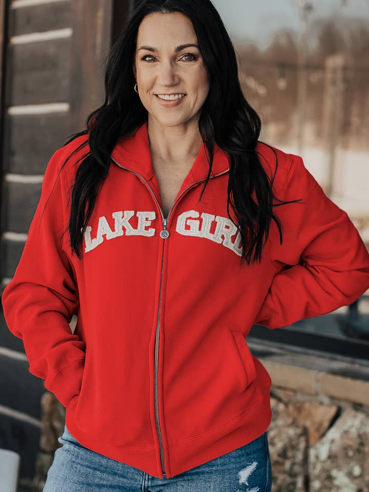 Chaqueta Clásica de Chándal en Rojo Marinero para venta al por mayor de Lakegirl