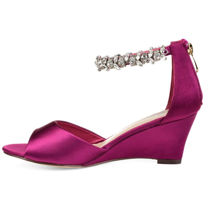 Journee - Wholesale Wedges - Women's - Connor Strappy Wedge Heels In Satin4