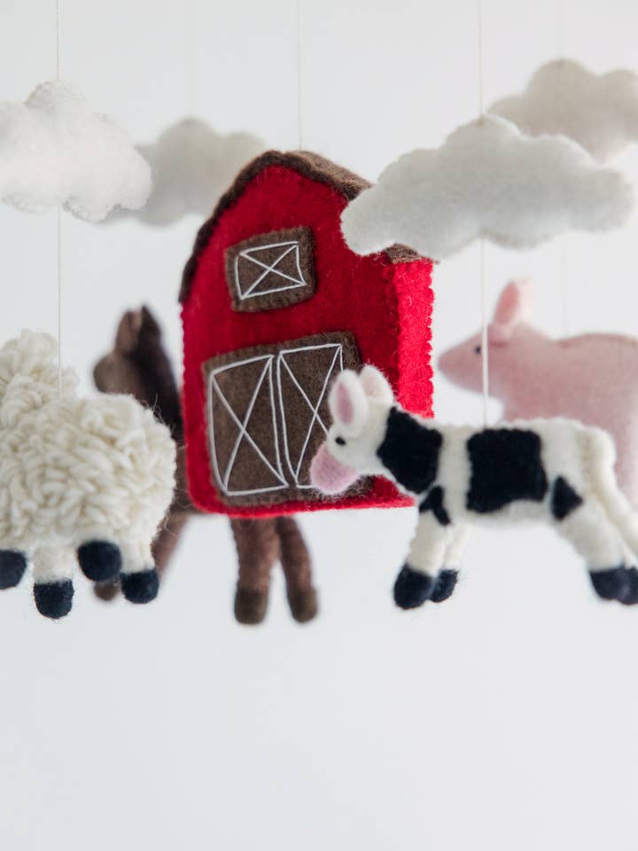 Farm Theme Mobile - Handmade Nursery Decor for wholesale by Nivas