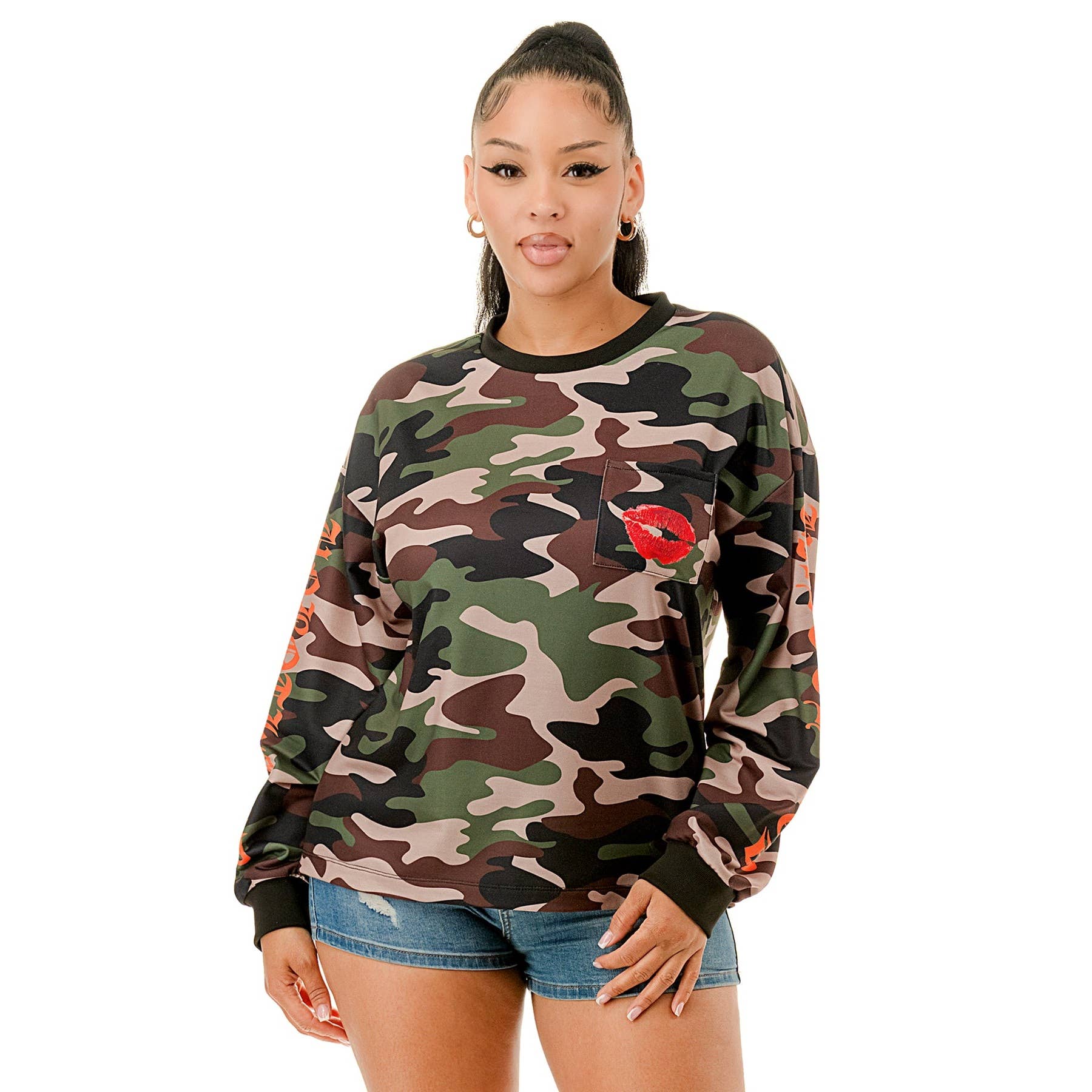 A  UNBOTHERED CAMO TEE for wholesale on Faire1