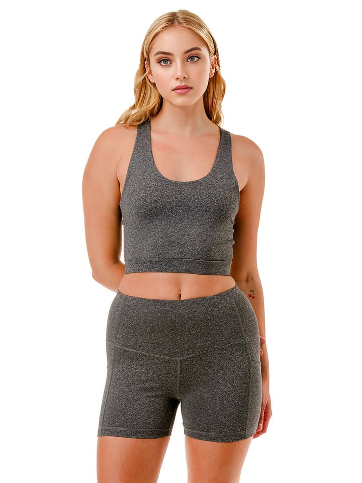 Color 5 - Wholesale Activewear Set - Women's - Active wear set crop top with shorts work out yoga set 9