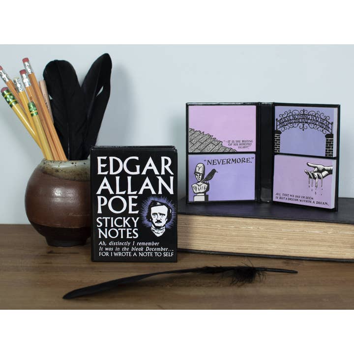 Unemployed Philosophers Guild - Wholesale Sticky Notes - Edgar Allan Poe Sticky Notes