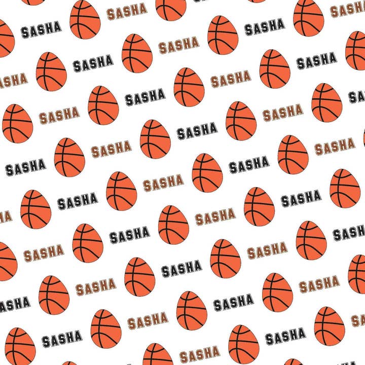 Personalized Easter Basketball Gift Basket Clear Wrap for wholesale by Potter's Printing