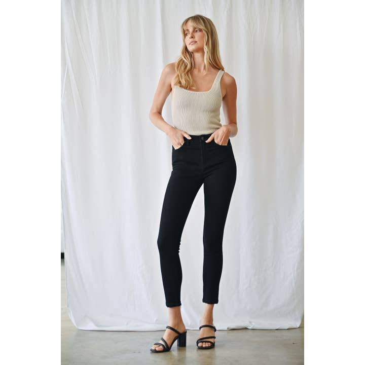 LE NOIR HIGH RISE ANKLE SKINNY for wholesale by Mica Denim