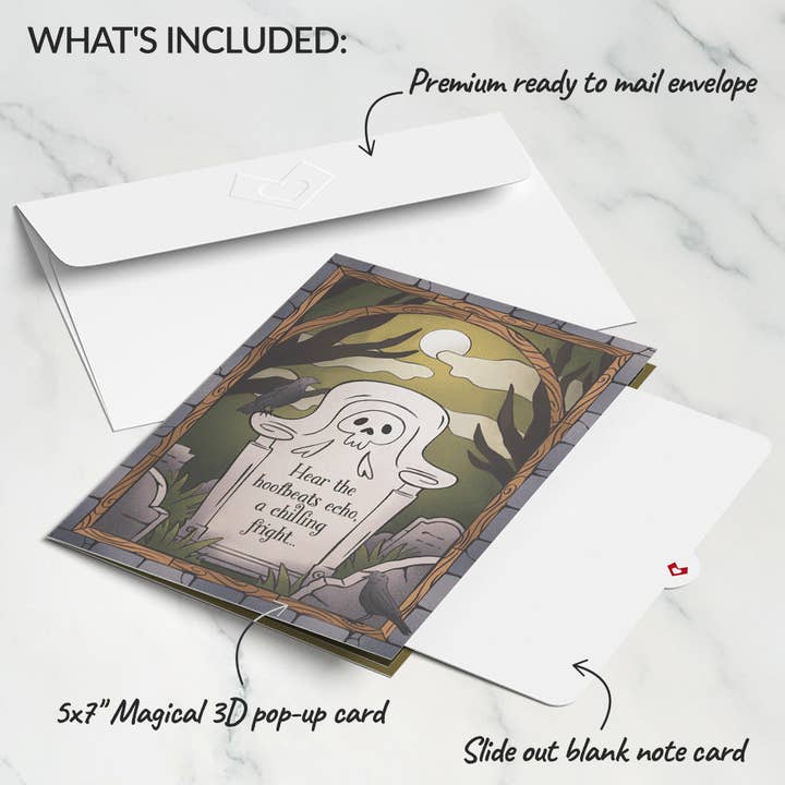 Lovepop Cards - Wholesale Halloween Card - Headless Horseman Halloween Pop-Up Card 5x7"5