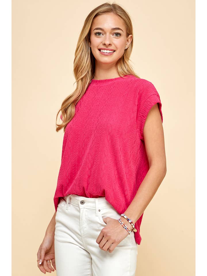 Les Amis - Wholesale Knit Top - Women's - Solid Patterned Top