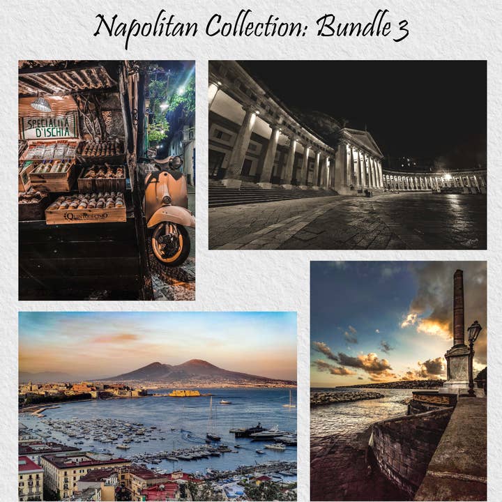 4 st Författare utskriftsduk/plexi Tillverkad i Italien NEAPEL Coll 3 för wholesale av Andrea Risi Fine Art Photography