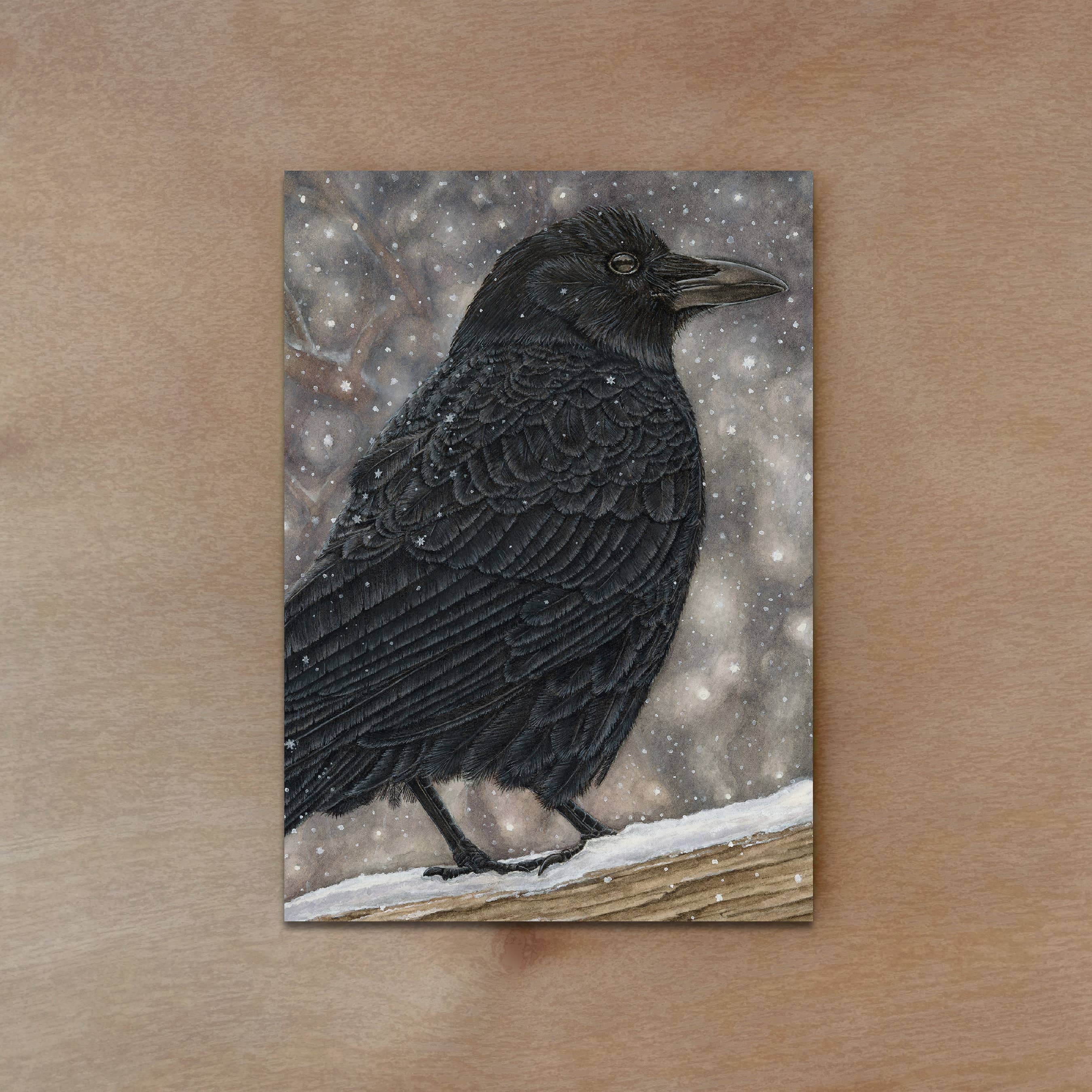 Rachael Bee Artwork - Wholesale Everyday Greeting Card - American Crow Greeting Card1