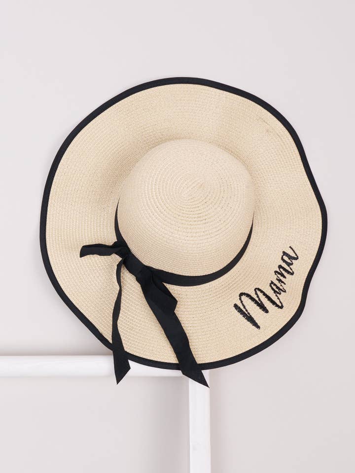 Mom & Me Woven Sun Hat - Black for wholesale by Marie Nicole Clothing