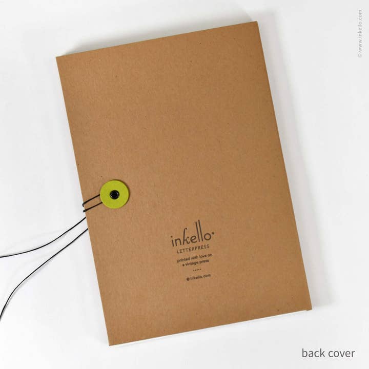 Inkello Letterpress - Wholesale Journal/Diary - Brown Kraft Seed Journal with Grow Wheel (#618)9