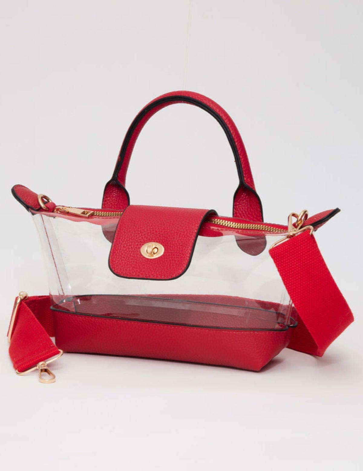 MiMi Wholesale - Vente Sacoche – femme - TG10701 Stella Mini Sac à Main/Bandoulière Transparent1