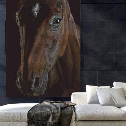 Deckled Edge Ltd – wholesale Art print – Art: THE CHESTNUT | Art Print, Wall Art, Horse, Equine, Mare, Racehorse1