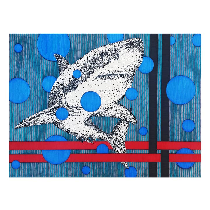 Great White Shark Art Print for wholesale by artisticle