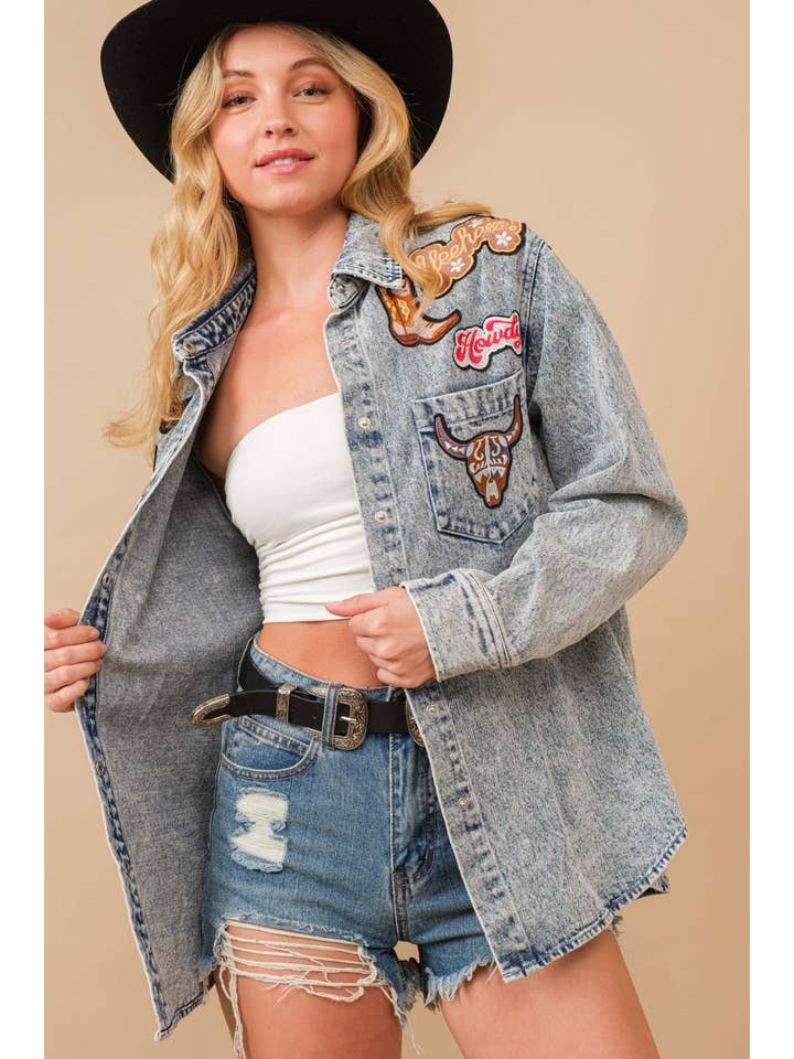 LAVAGEM LEVE 22755J - Casaco Rodeo Ganga Lavado Snap Up Rodeo para venda a revendedores na Faire4