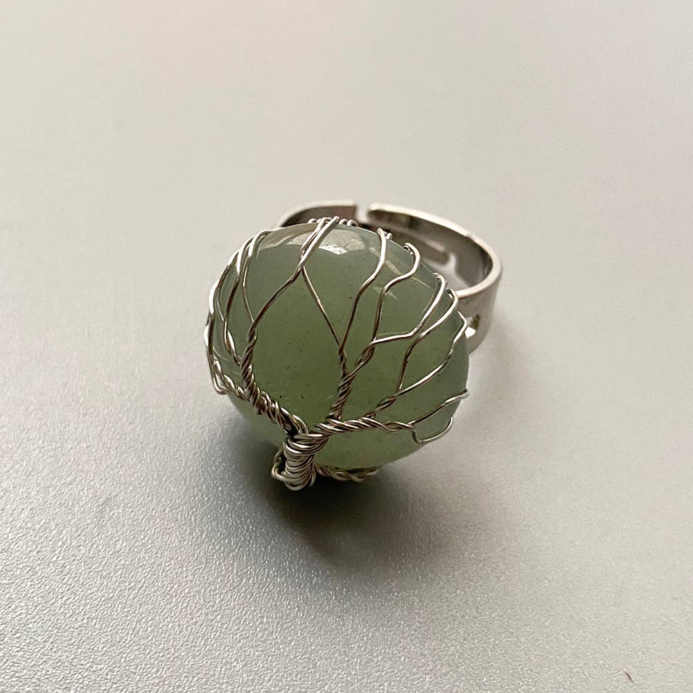 VIE – Engroshandel Statementring – Wireindpakket livets træ-ring, 2 cm13