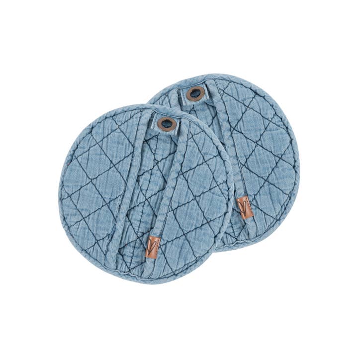 KAF Home - Wholesale Oven Mitt/Pot Holder - Ayesha Curry - Denim Potholder - Set of 2