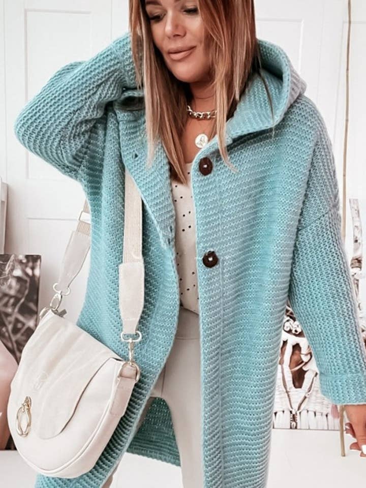 Cardigã de Malha com Abertura Frontal Soft Touch por atacado de Aria Romance