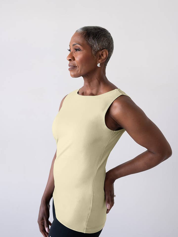 Christina Sabrina Sleeveless Shell for wholesale by JudyP Apparel