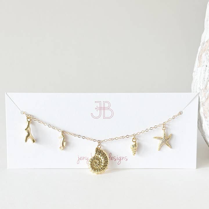 Sea Life Charm Necklace for wholesale by Jeny Baker Designs